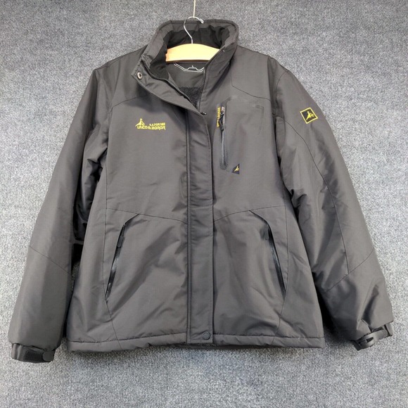 Moerdeng Men's Windbreaker Jacket Black Large Long Sleeve Waterproof Breathable - Picture 2 of 14